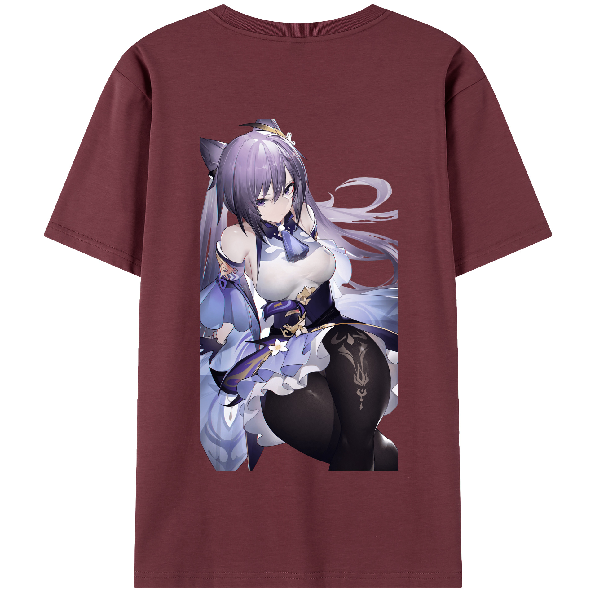 げんし神 刻晴 こくせい genshin Kokusei 綿100％半袖Tシャツ（背面プリント）